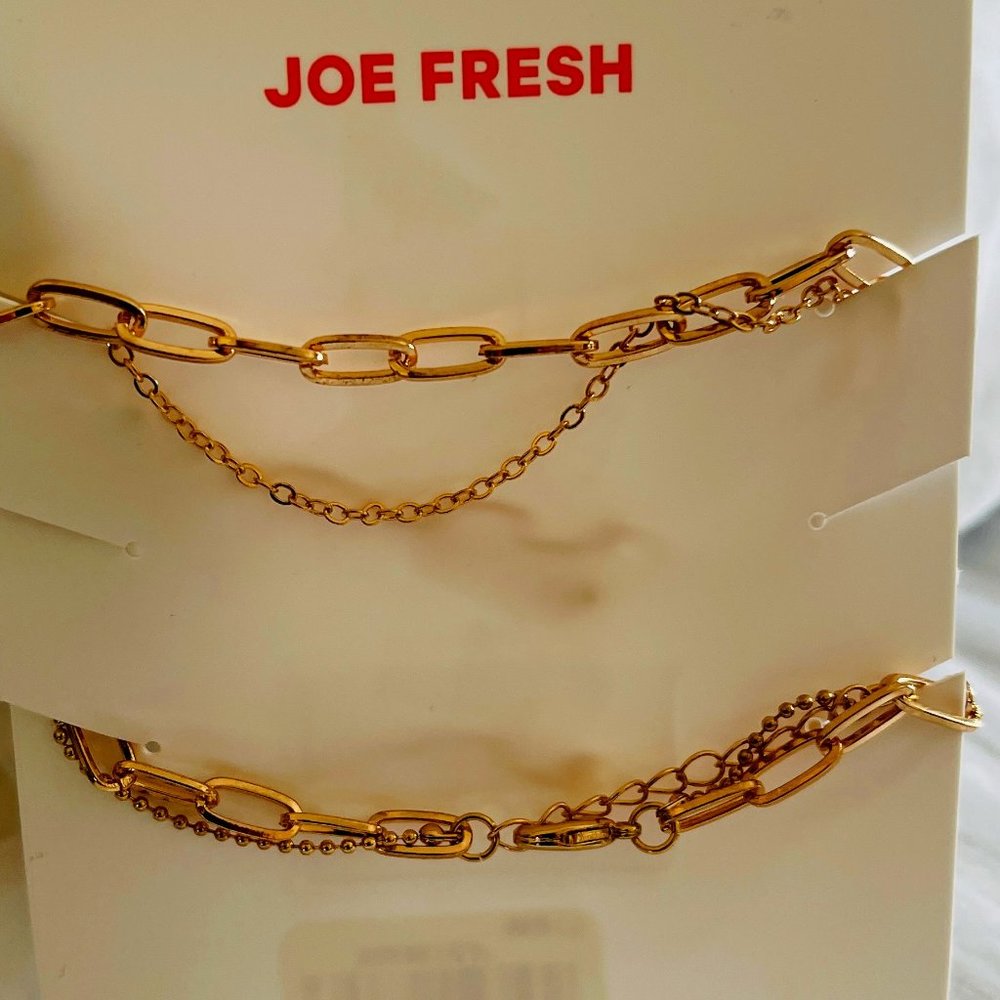 NWOT Gold Costume Bracelets. Set of Two (2). Brand New.